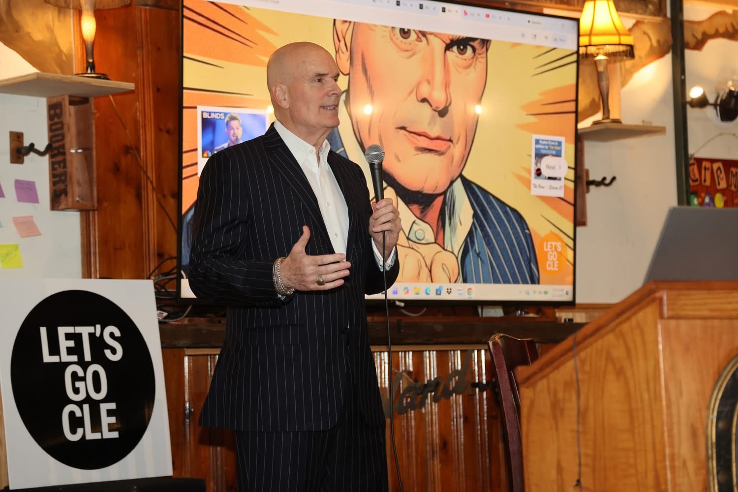 Tim Misny speaking at a LET’S GO CLE event